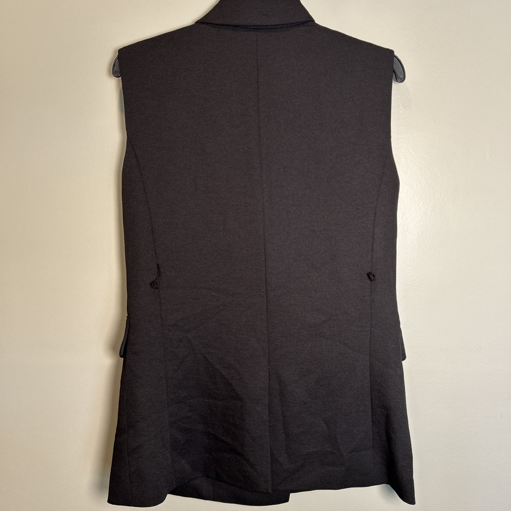 White House Black Market tailored sleeveless Vest Asymmetric front w button XS - Picture 11 of 14